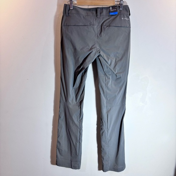 COLUMBIA Sz 8 Long Omni Shade Straight Leg Pockets Hiking Pants in Grey NEW - Picture 7 of 12